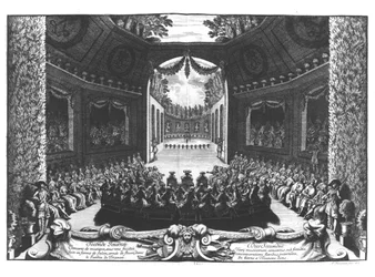 Concert dans le jardin du Trianon, 2ème jour des célébrations à Versailles, 14 juillet 1668, 1675